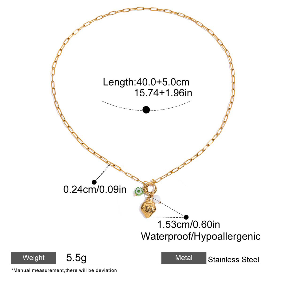 Three Styles Stainless Steel Pearl Necklaces with Fruit Pendants Pineapple Cherry Strawberry
