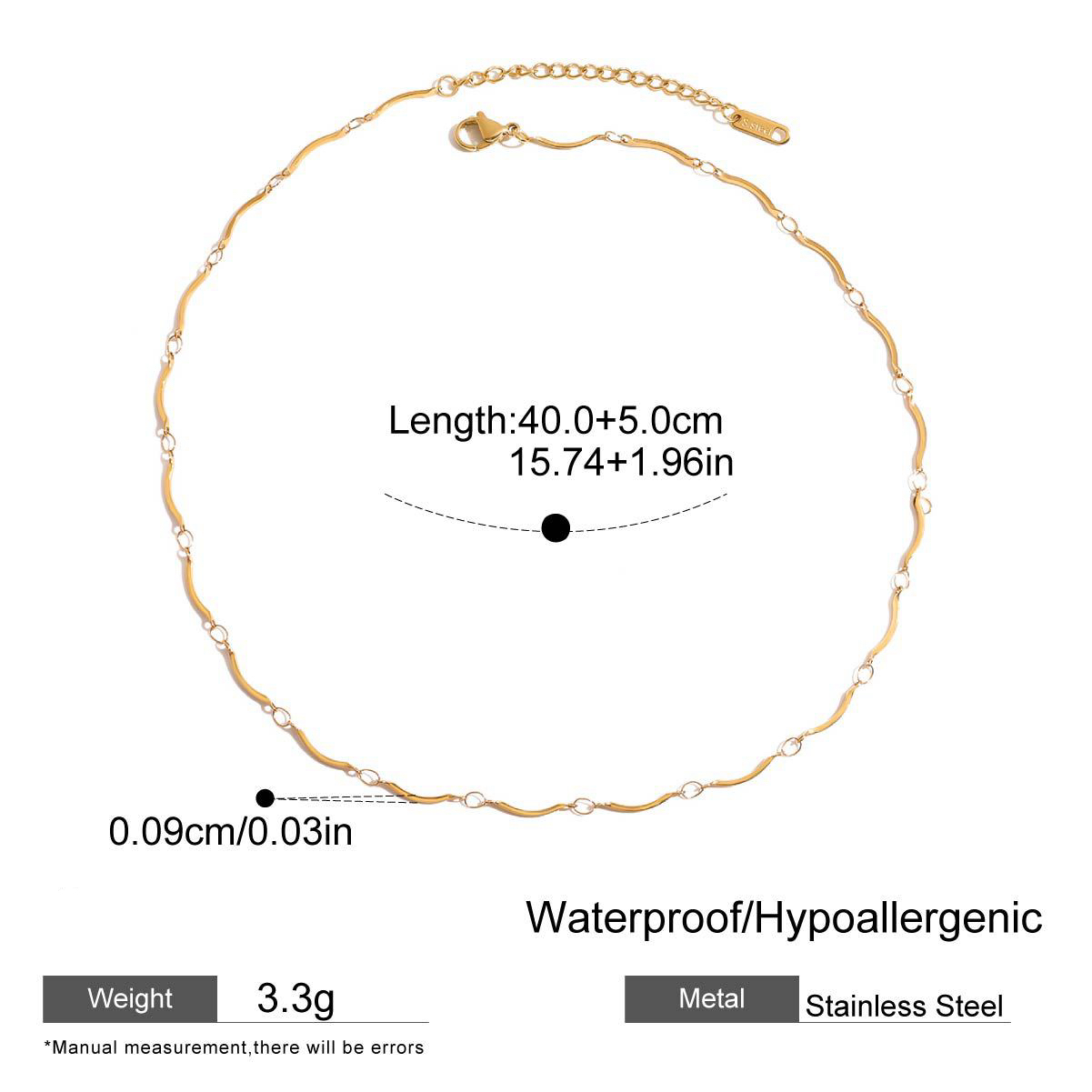Cherry Zirconia Stainless Steel Necklace Elegant Clavicle Chain for Layering
