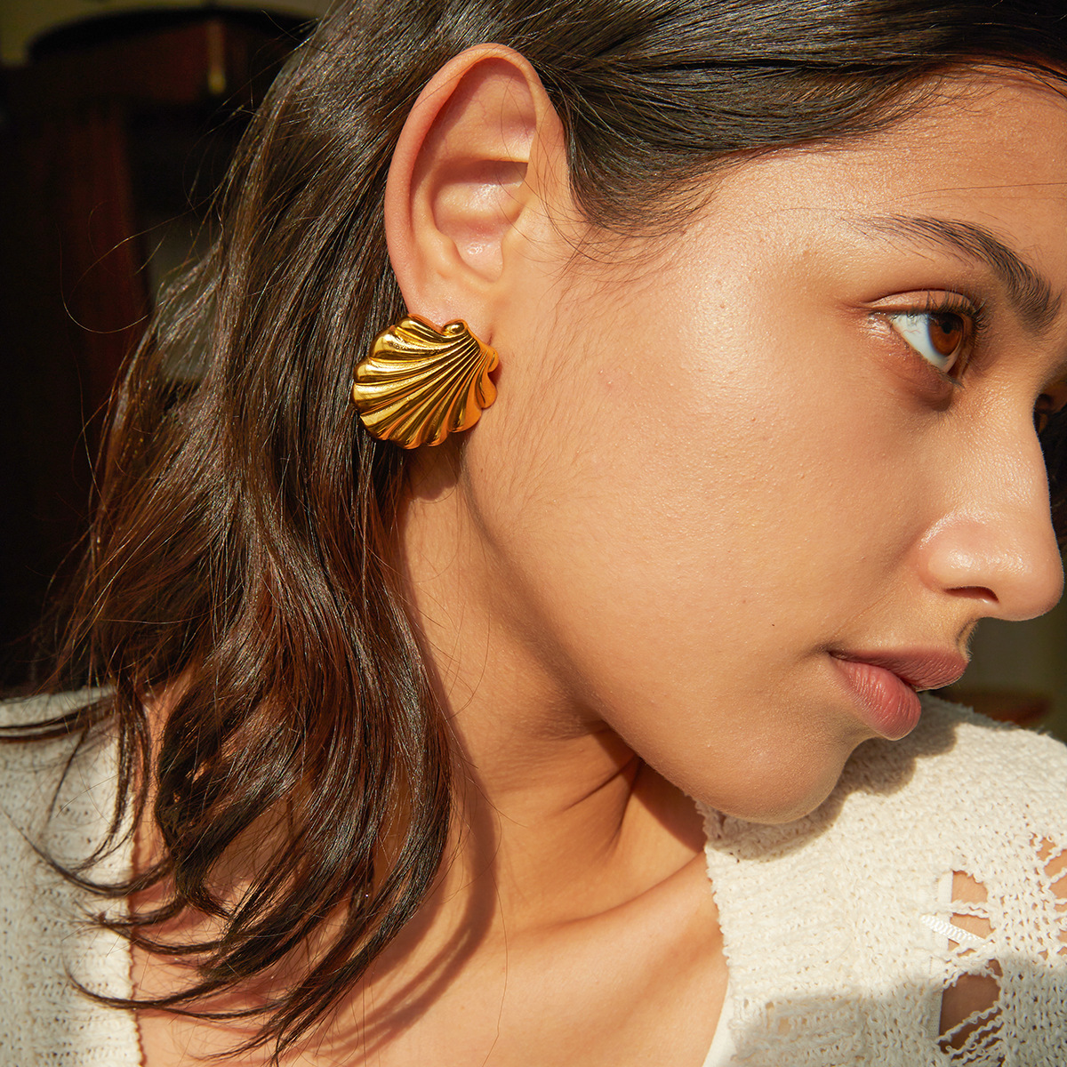Summer Shell Series Stainless Steel Beach Earrings in Multiple Styles
