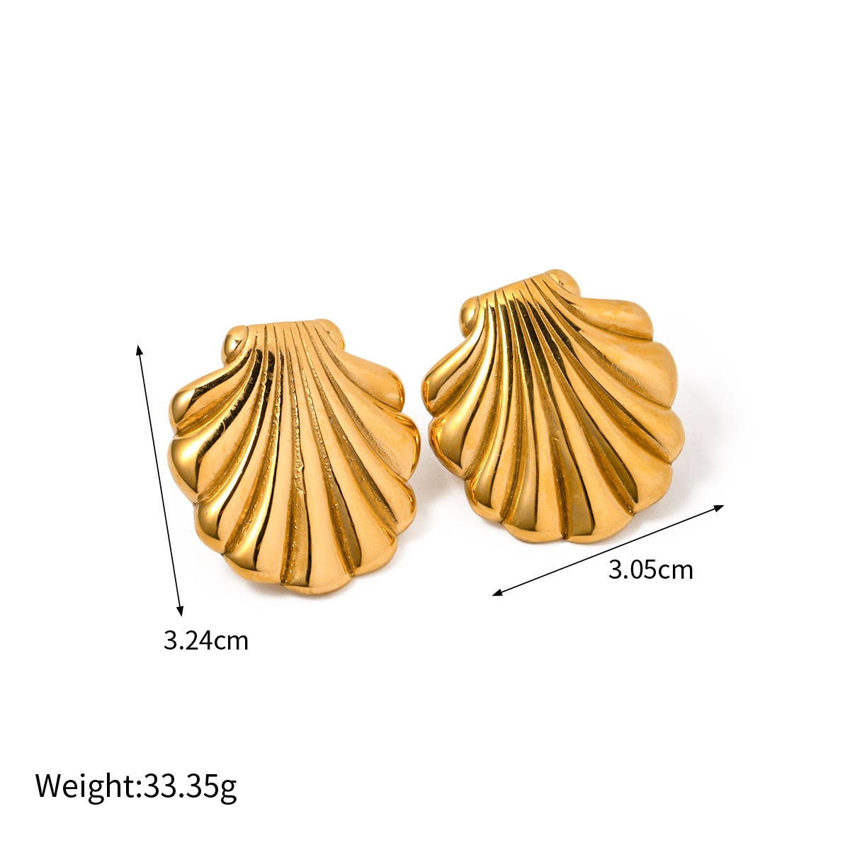 Summer Shell Series Stainless Steel Beach Earrings in Multiple Styles