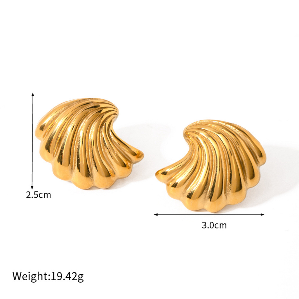 Summer Shell Series Stainless Steel Beach Earrings in Multiple Styles