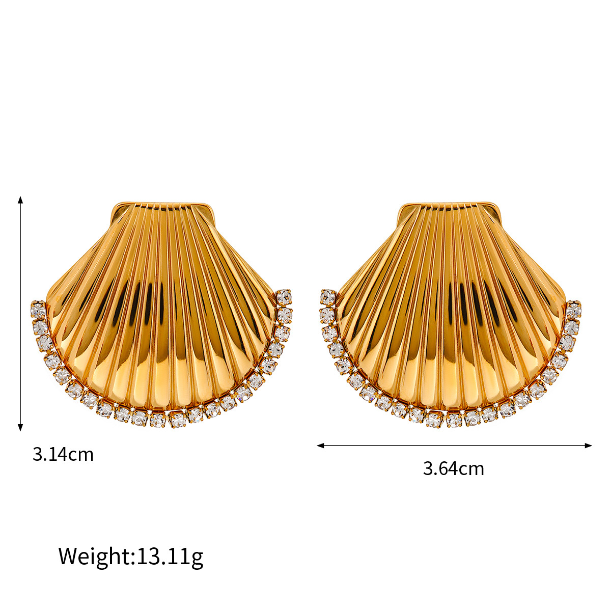 Summer Shell Series Stainless Steel Beach Earrings in Multiple Styles