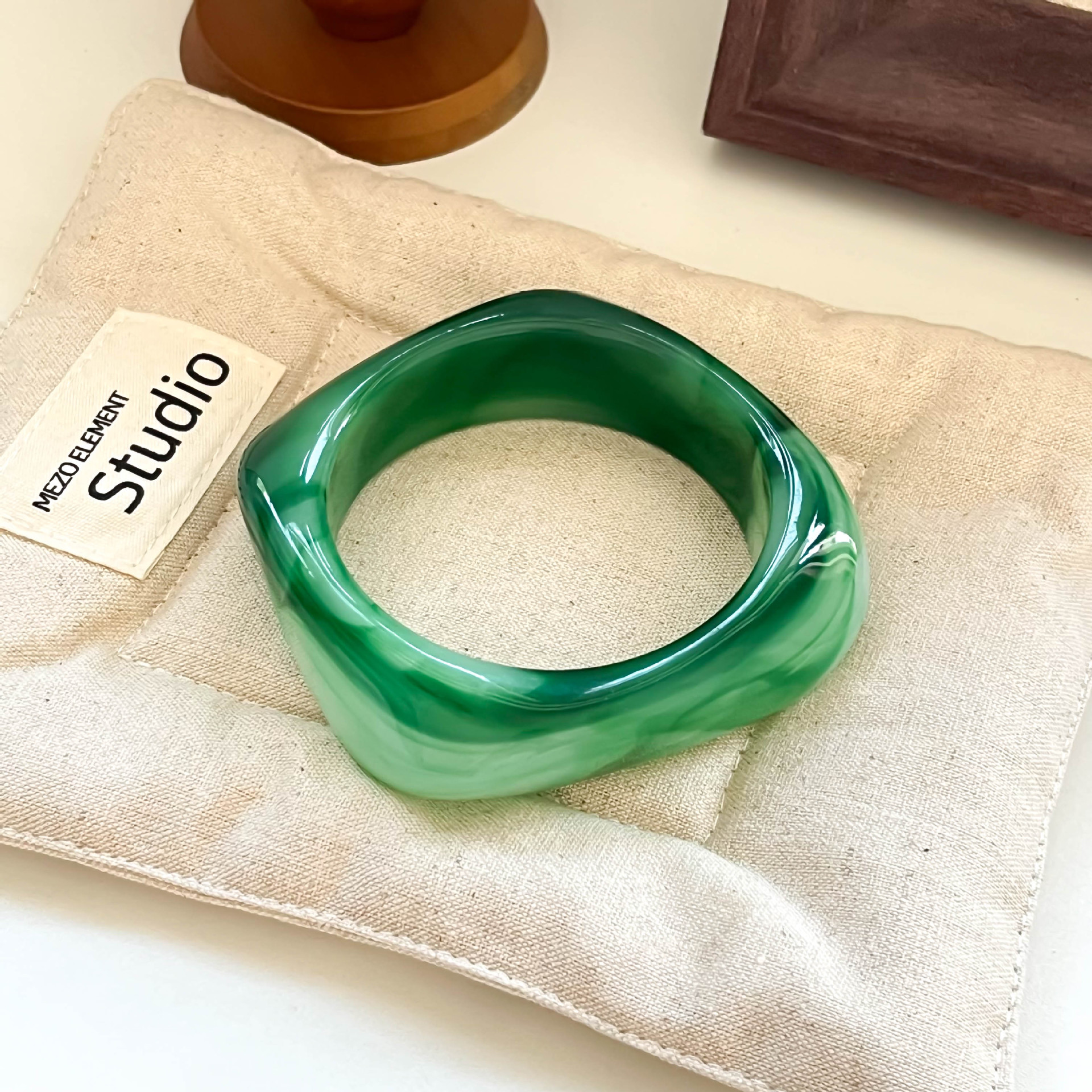 Geometric Gradient Resin Cuff Bracelet Available in 32 Colors