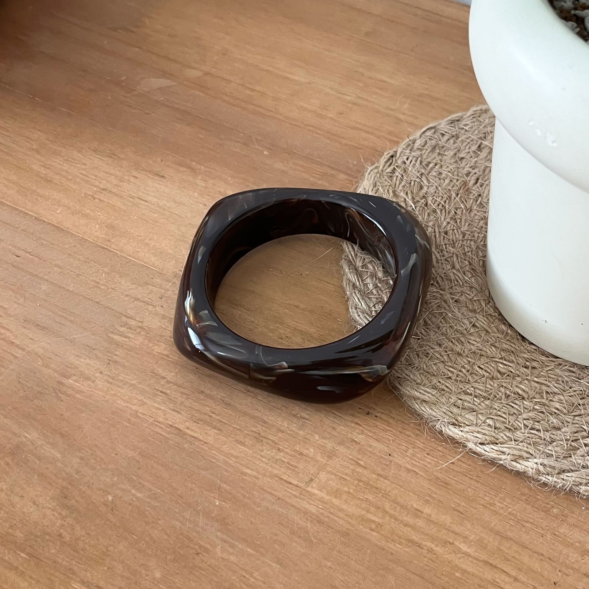 Geometric Gradient Resin Cuff Bracelet Available in 32 Colors