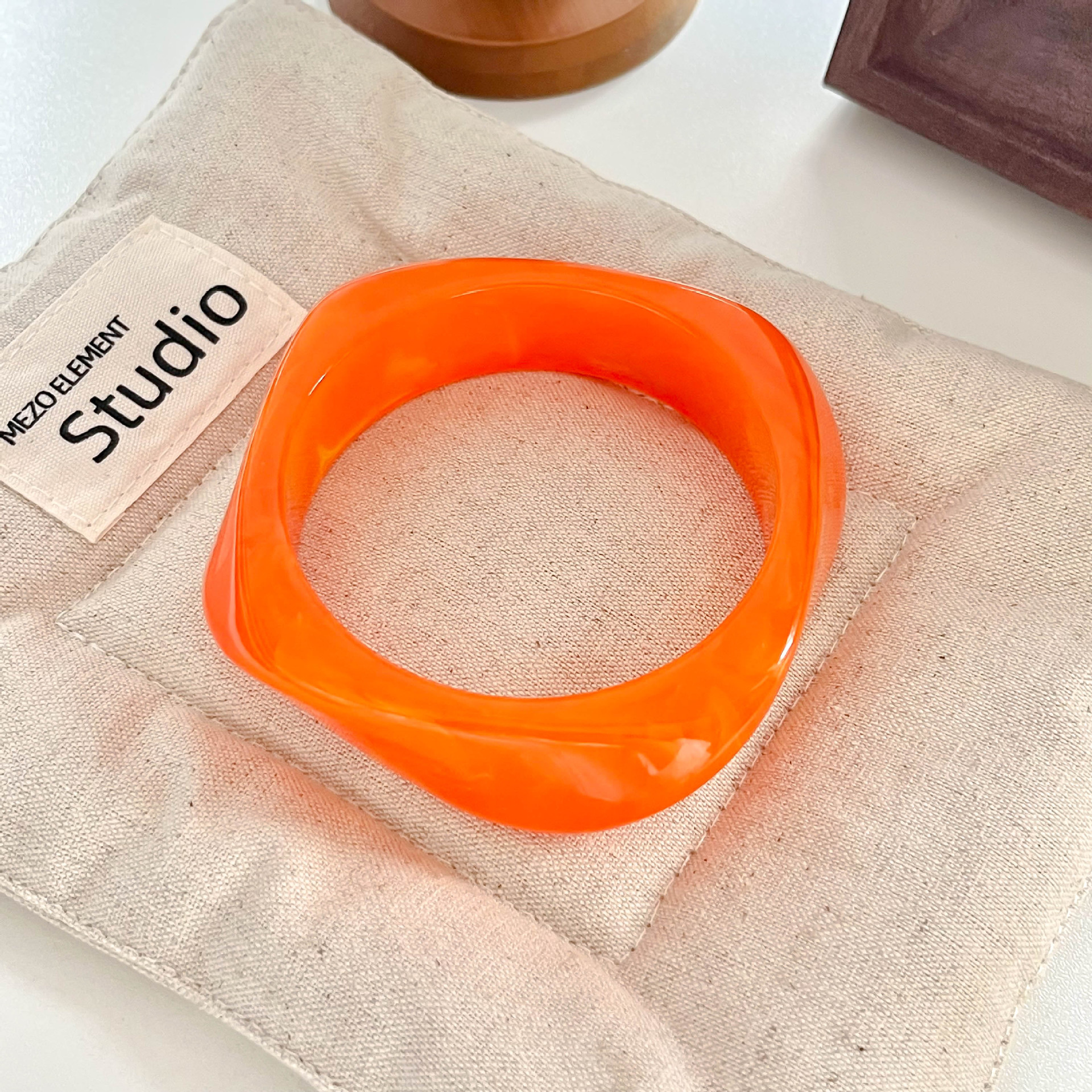 Geometric Gradient Resin Cuff Bracelet Available in 32 Colors