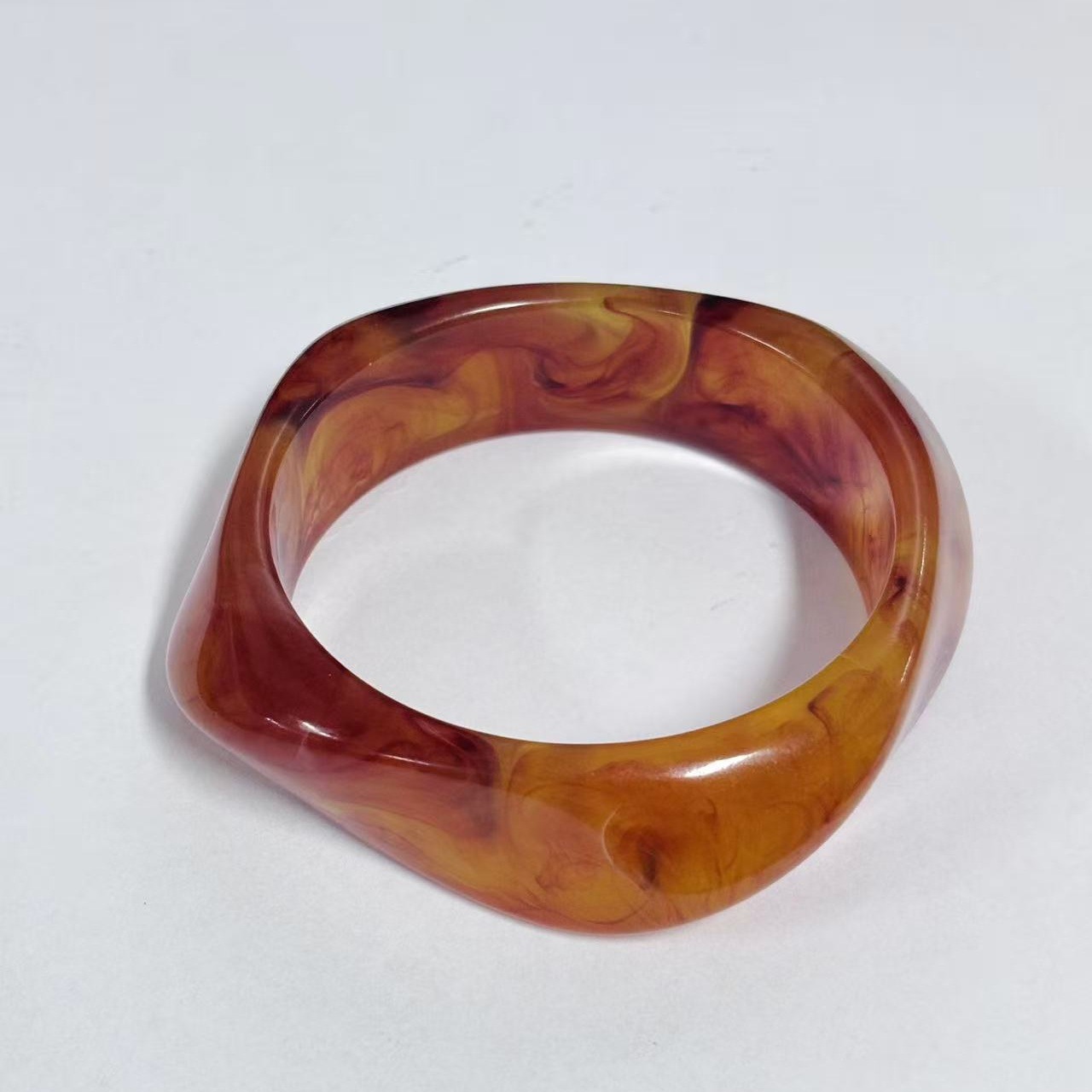 Geometric Gradient Resin Cuff Bracelet Available in 32 Colors