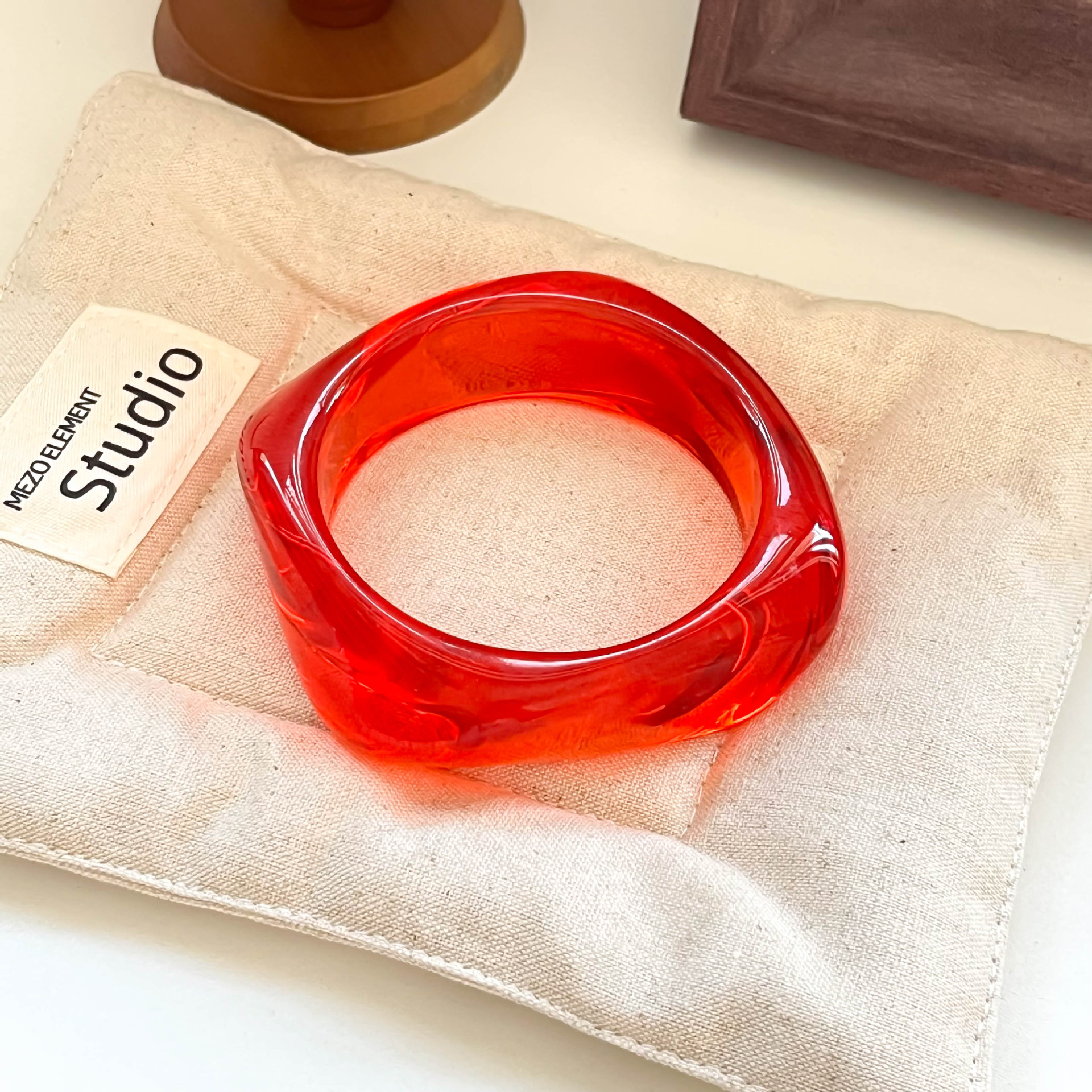 Geometric Gradient Resin Cuff Bracelet Available in 32 Colors