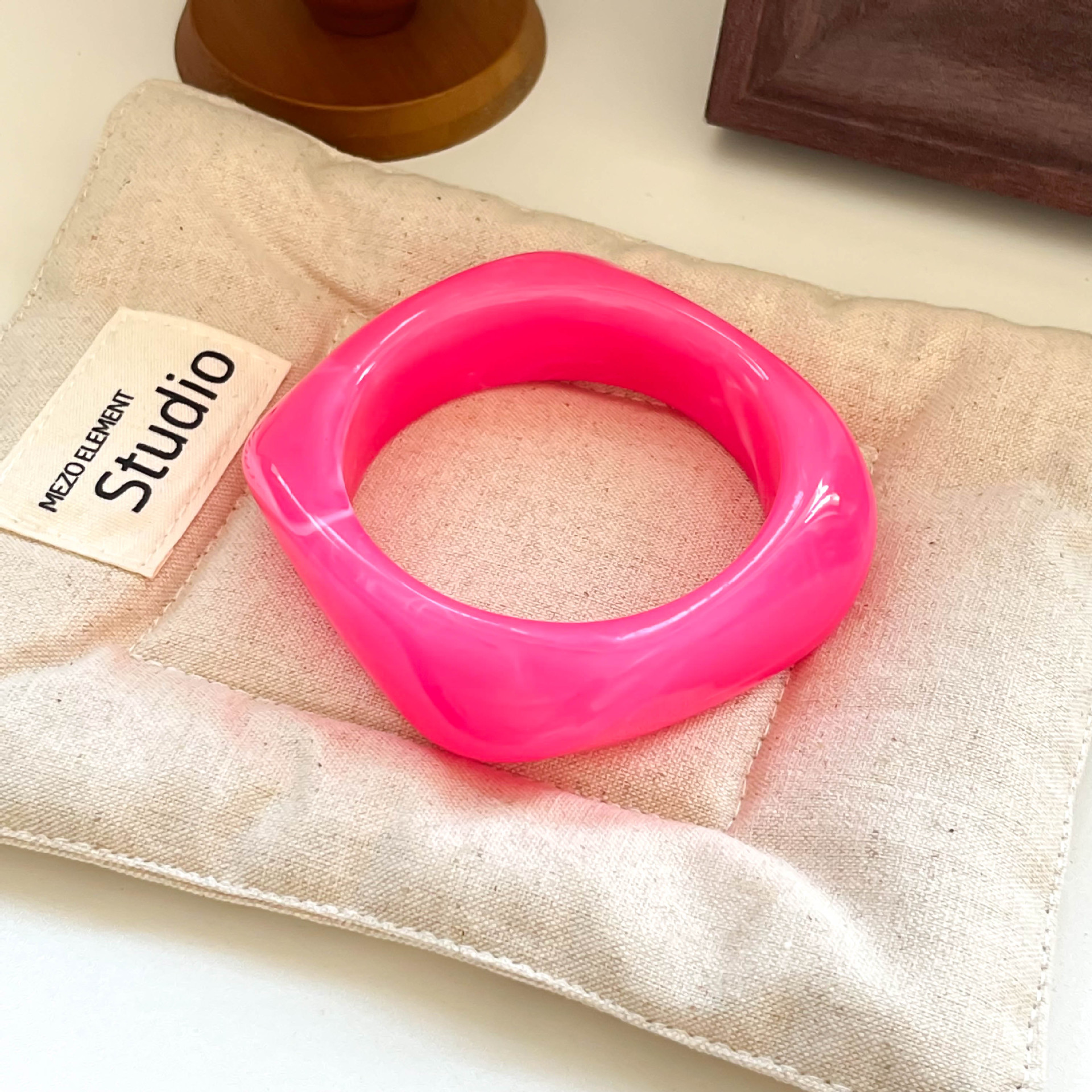 Geometric Gradient Resin Cuff Bracelet Available in 32 Colors