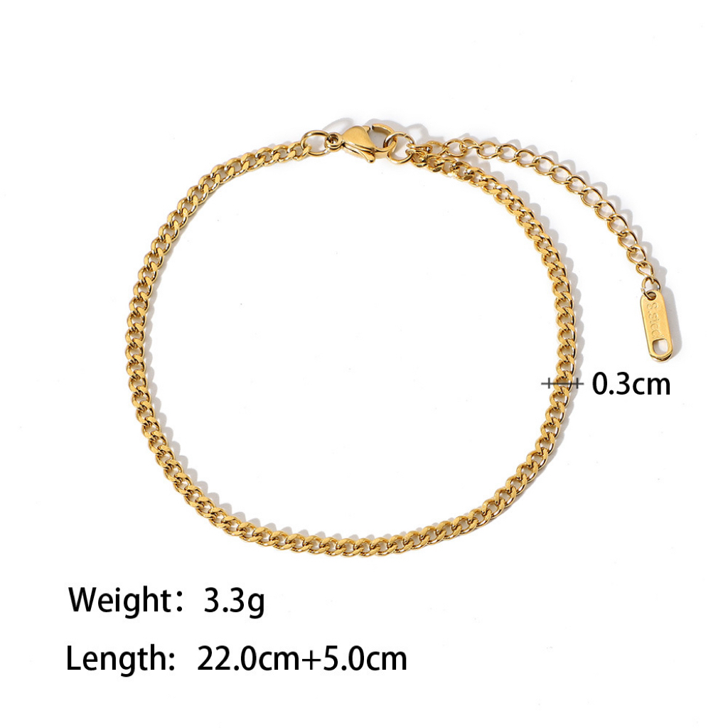 Stainless Steel Anklets Available in Multiple Styles