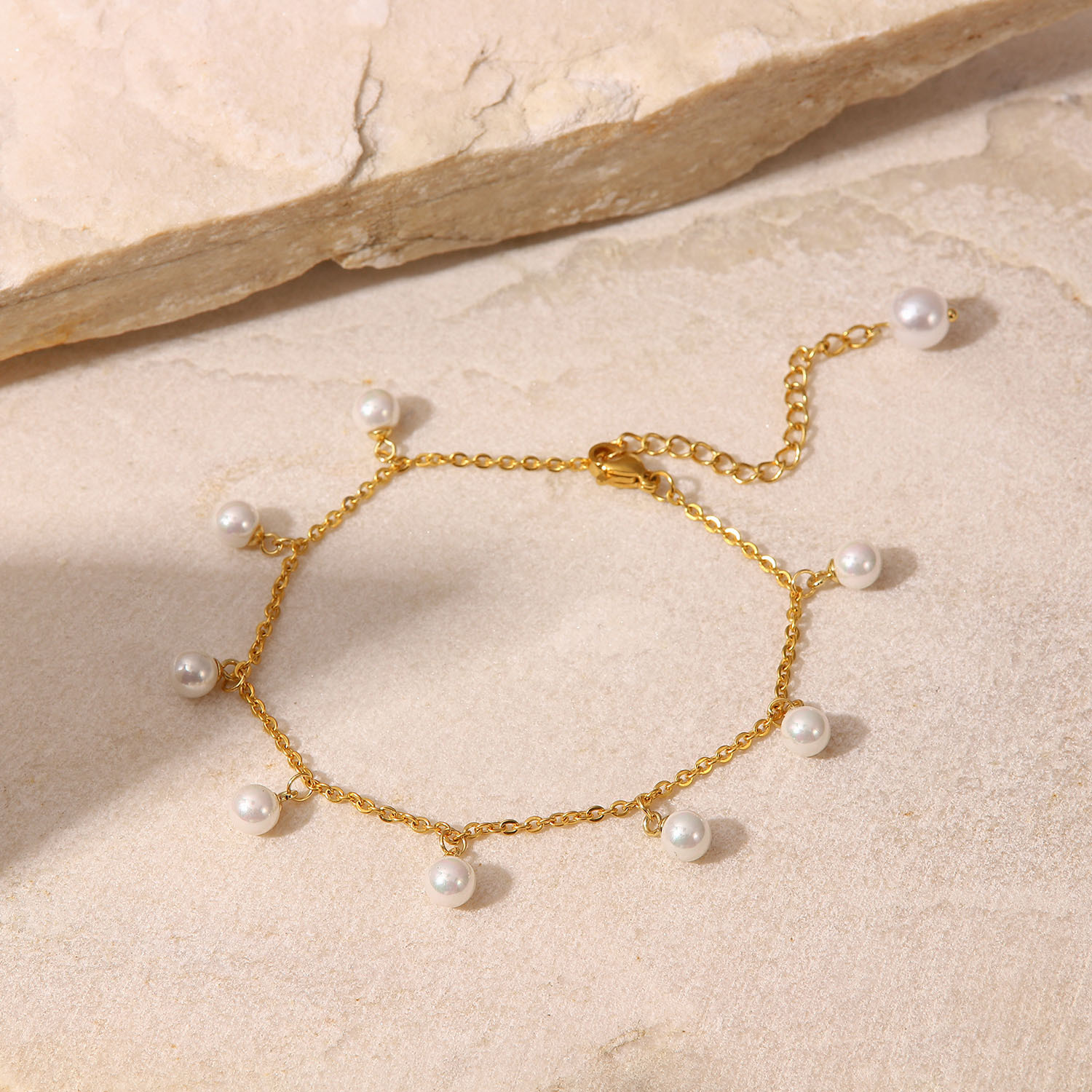 Elegant Pearl Tassel Pendant Anklet for Fashion Jewelry