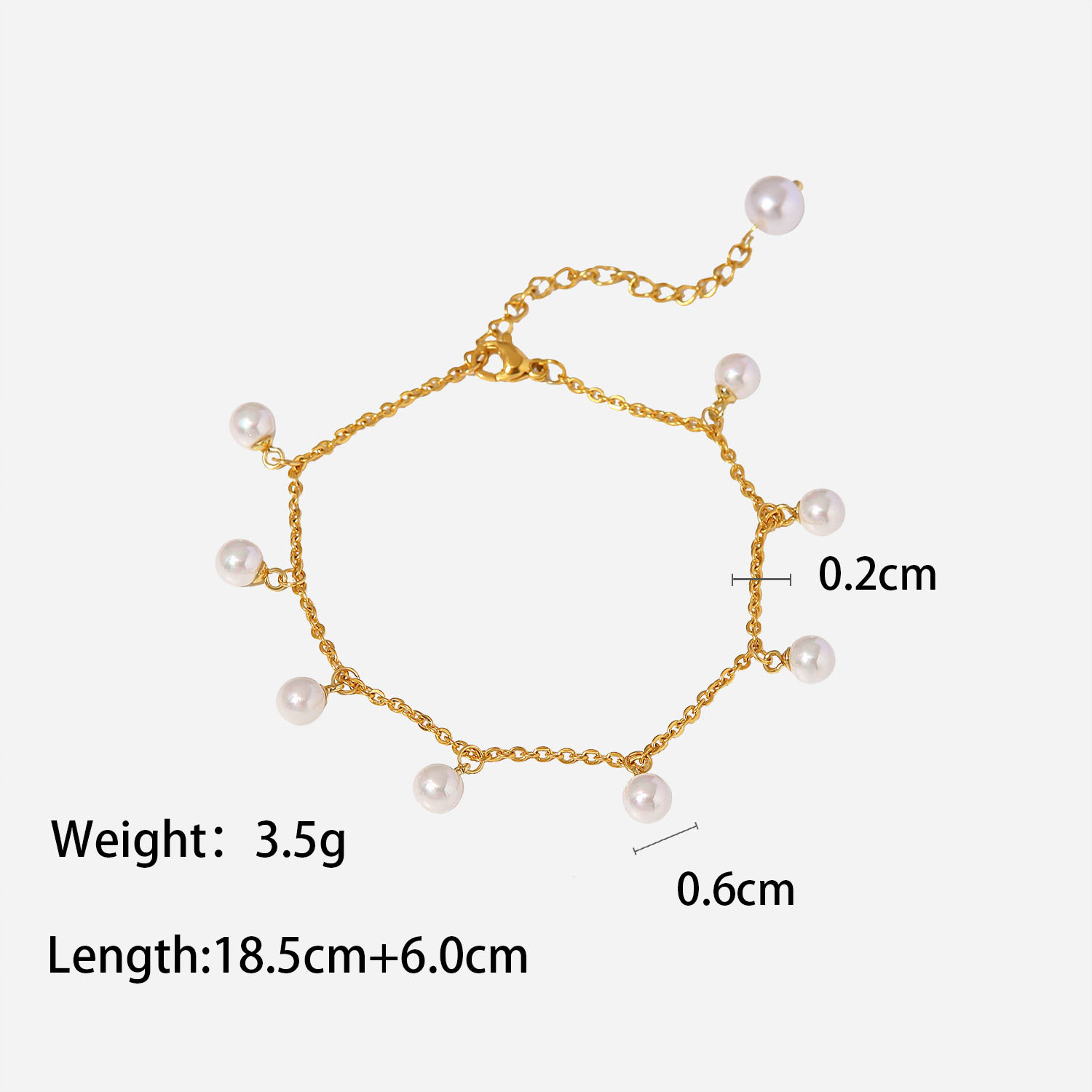 Elegant Pearl Tassel Pendant Anklet for Fashion Jewelry