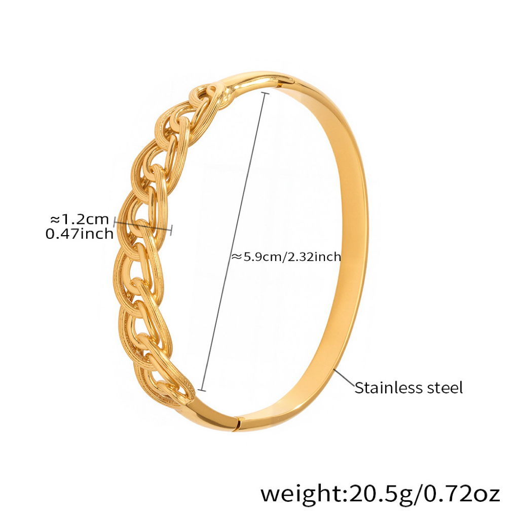 Six Styles of Luxury Stainless Steel Bracelets with Double Row Zircon and Horseshoe Clasp