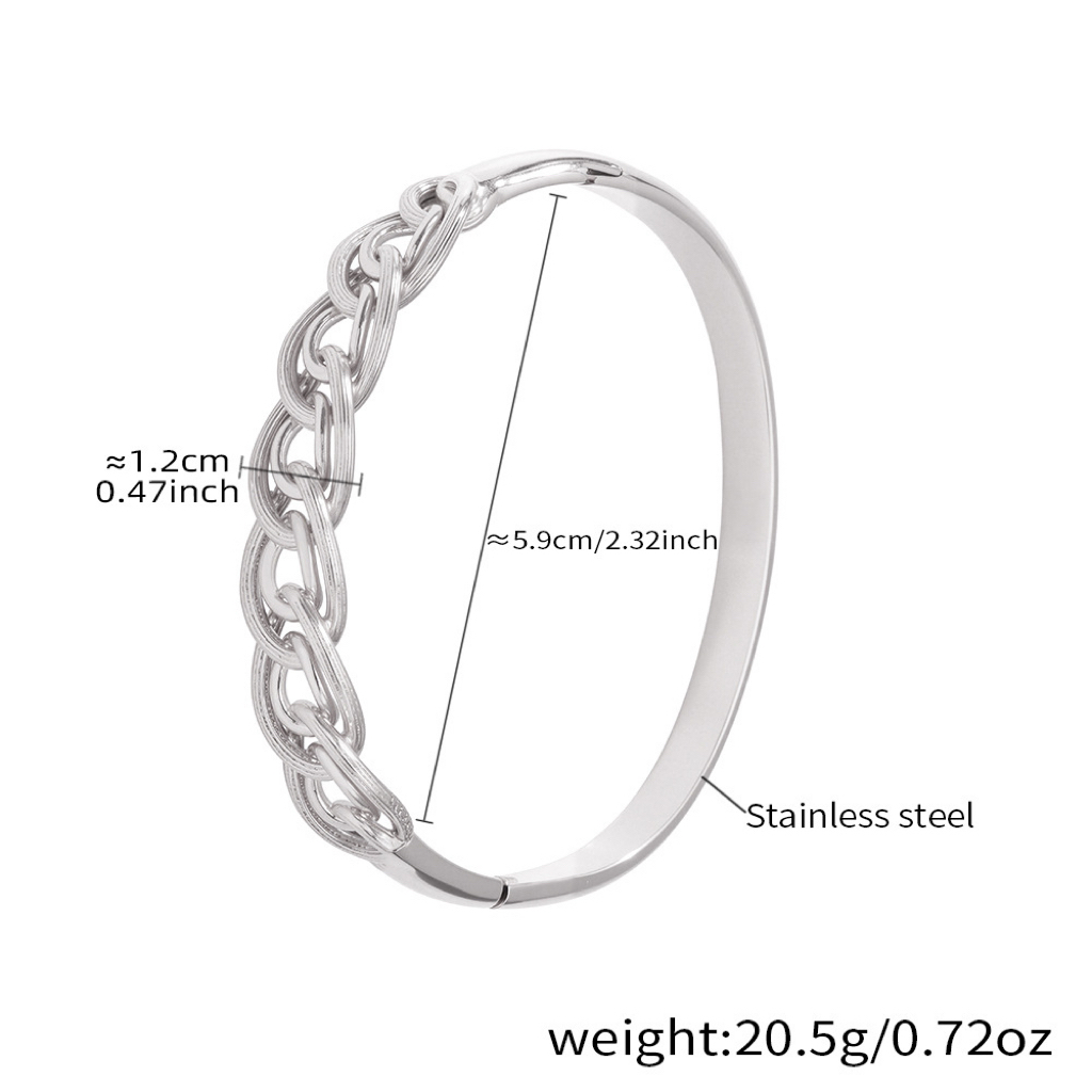 Six Styles of Luxury Stainless Steel Bracelets with Double Row Zircon and Horseshoe Clasp