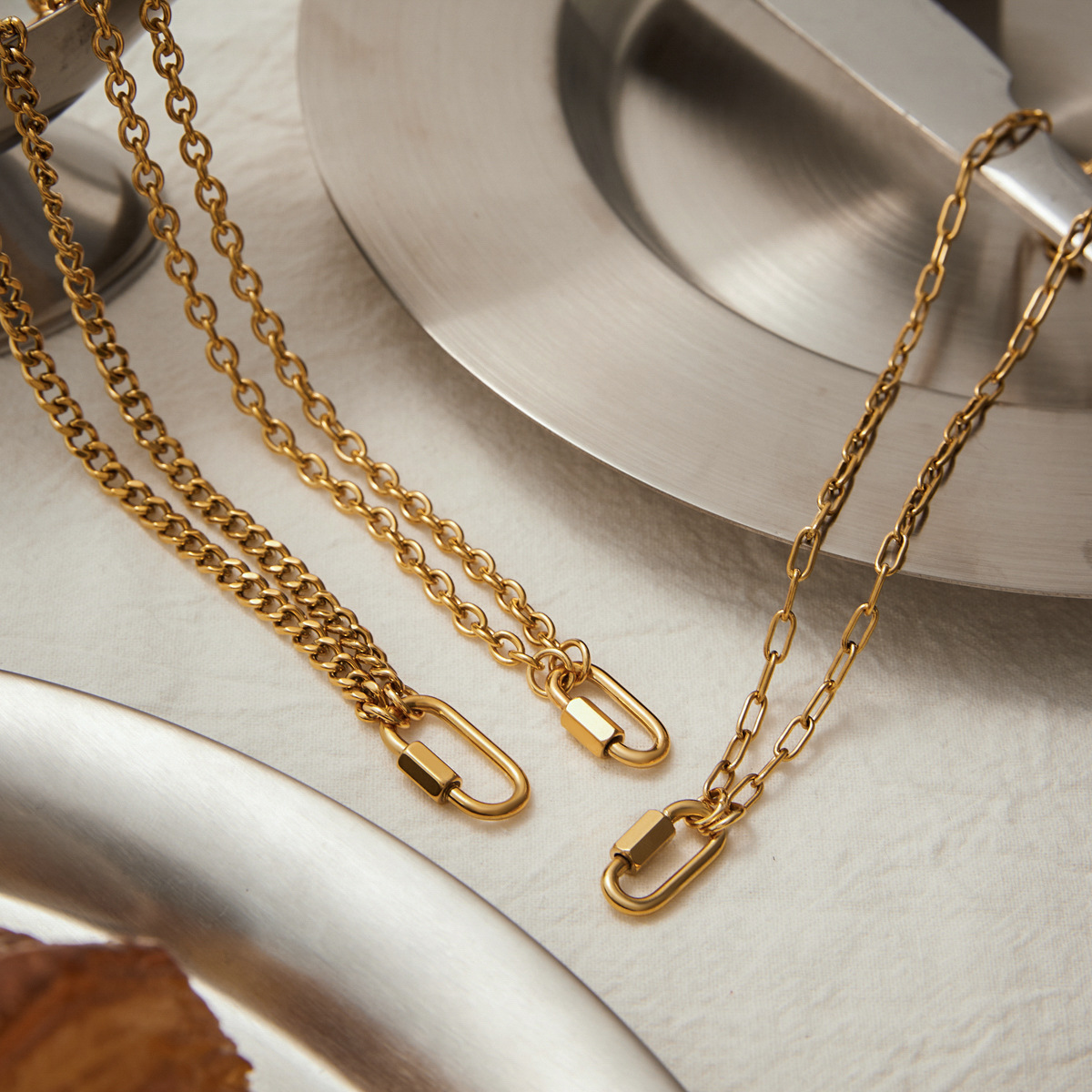 8 Styles Stainless Steel DIY Open Necklace for Pendant Matching