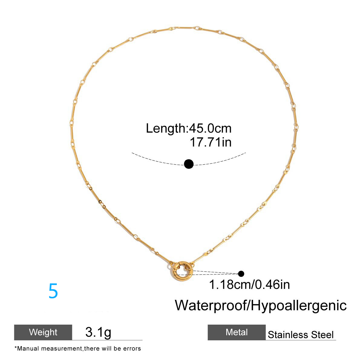 8 Styles Stainless Steel DIY Open Necklace for Pendant Matching