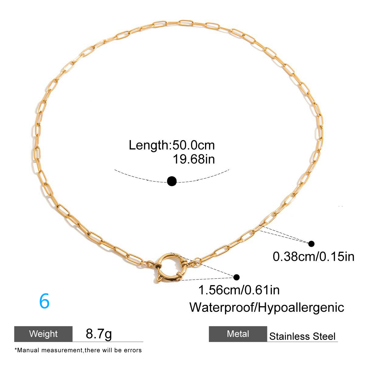 8 Styles Stainless Steel DIY Open Necklace for Pendant Matching