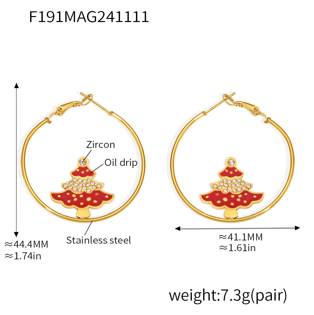 Luxury Stainless Steel Necklace Bracelet and Earring Set for Christmas Gifts