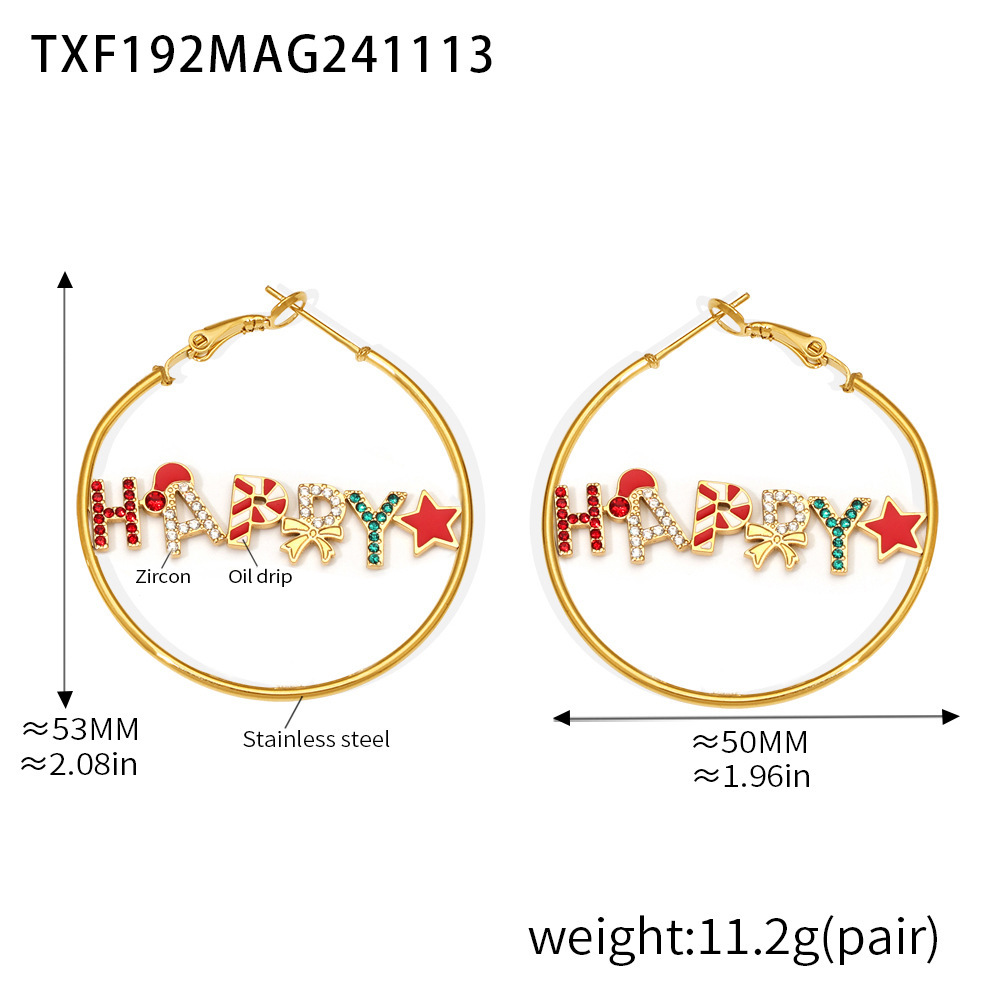 Luxury Stainless Steel Necklace Bracelet and Earring Set for Christmas Gifts
