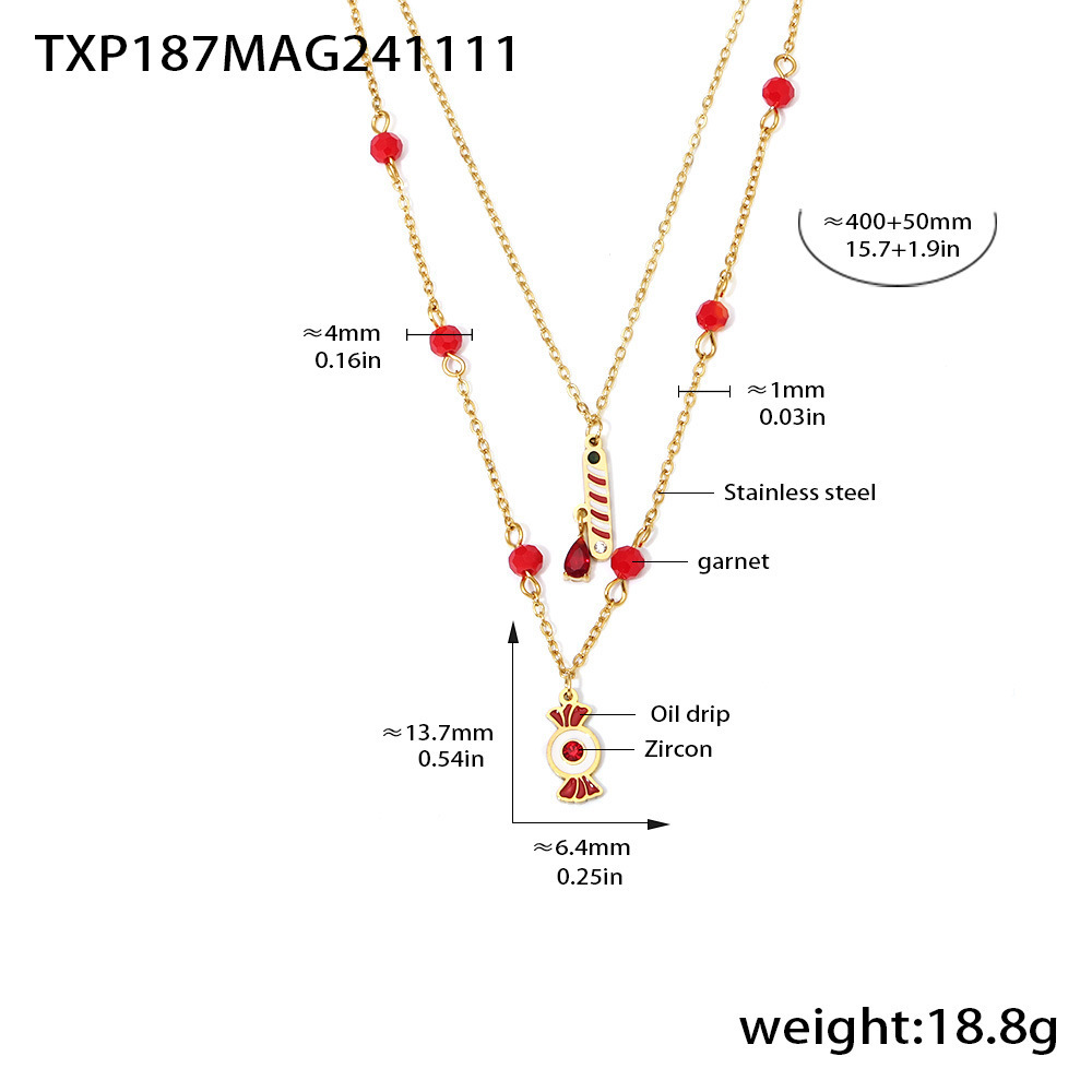 Luxury Stainless Steel Necklace Bracelet and Earring Set for Christmas Gifts