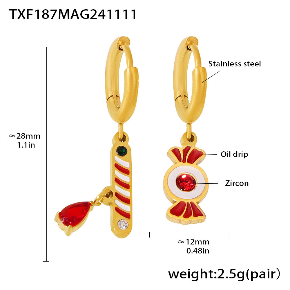 Luxury Stainless Steel Necklace Bracelet and Earring Set for Christmas Gifts