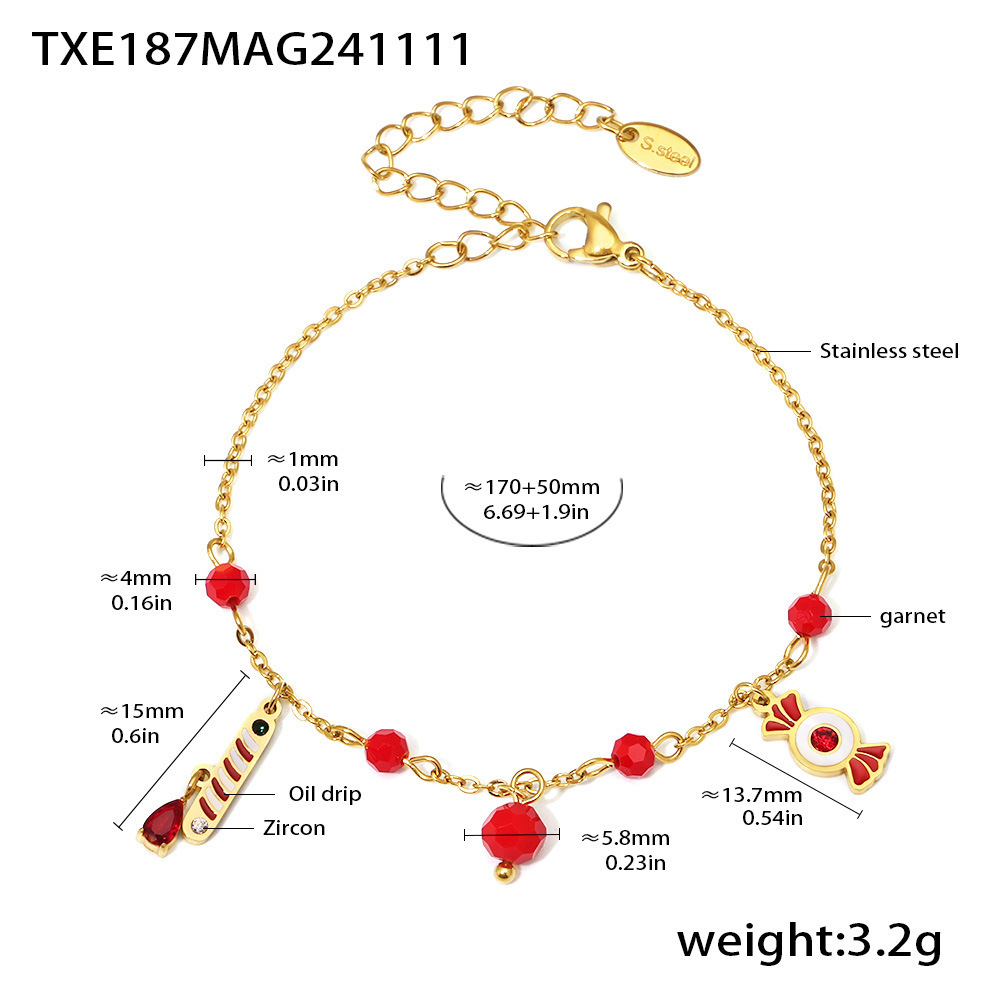 Luxury Stainless Steel Necklace Bracelet and Earring Set for Christmas Gifts