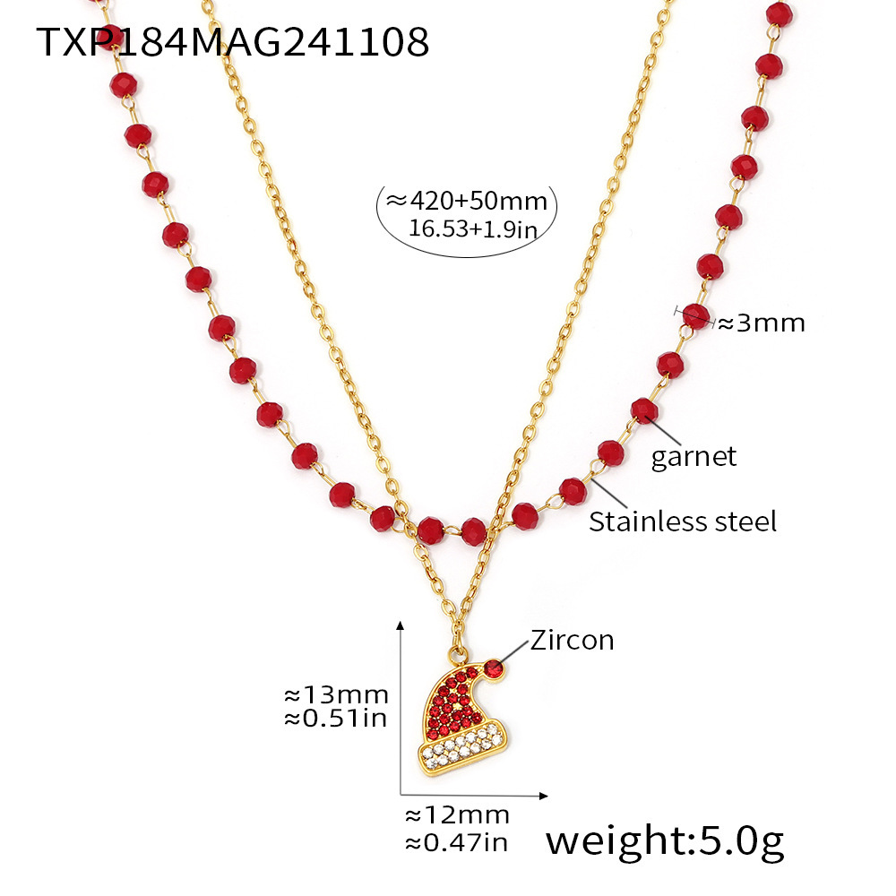 Luxury Stainless Steel Necklace Bracelet and Earring Set for Christmas Gifts
