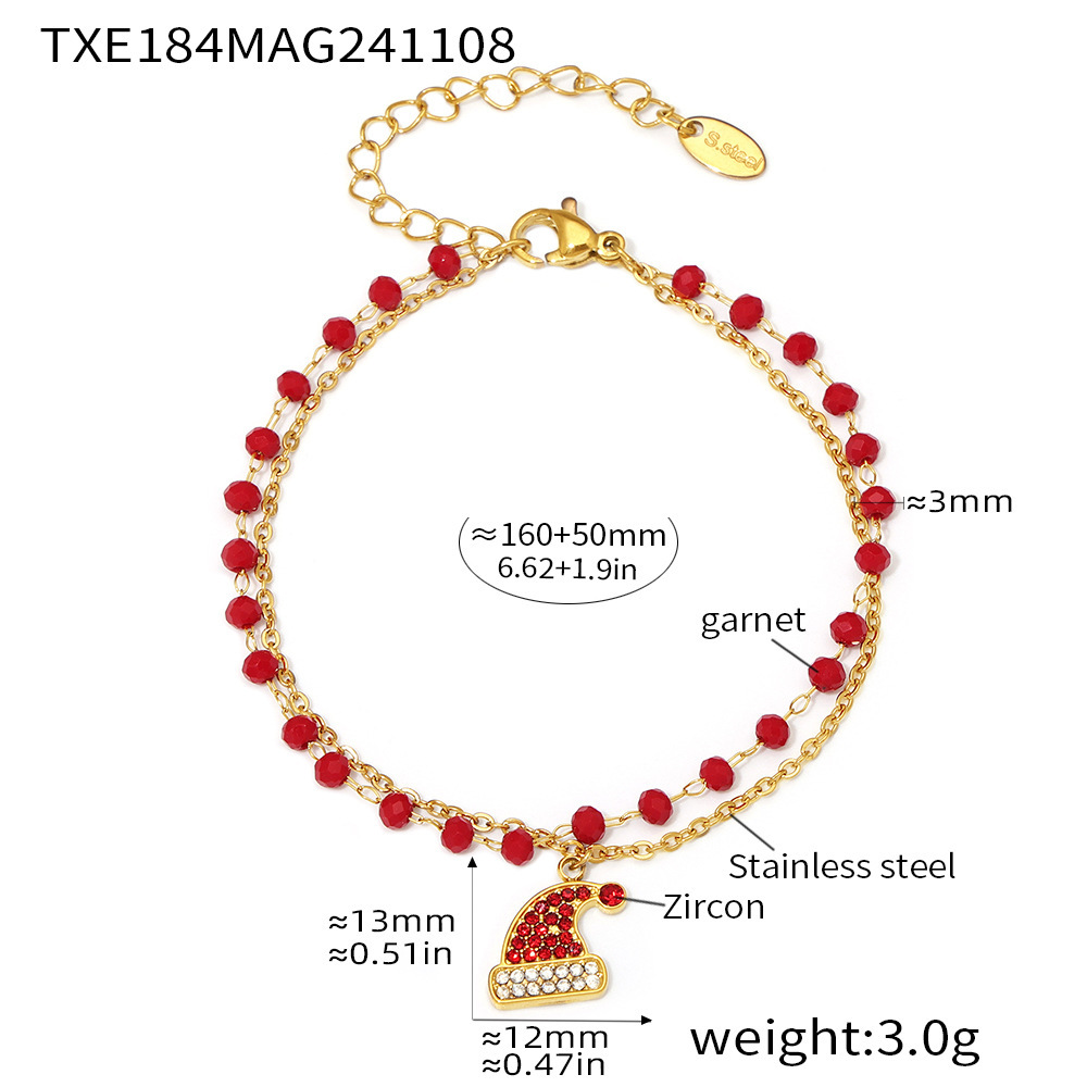 Luxury Stainless Steel Necklace Bracelet and Earring Set for Christmas Gifts