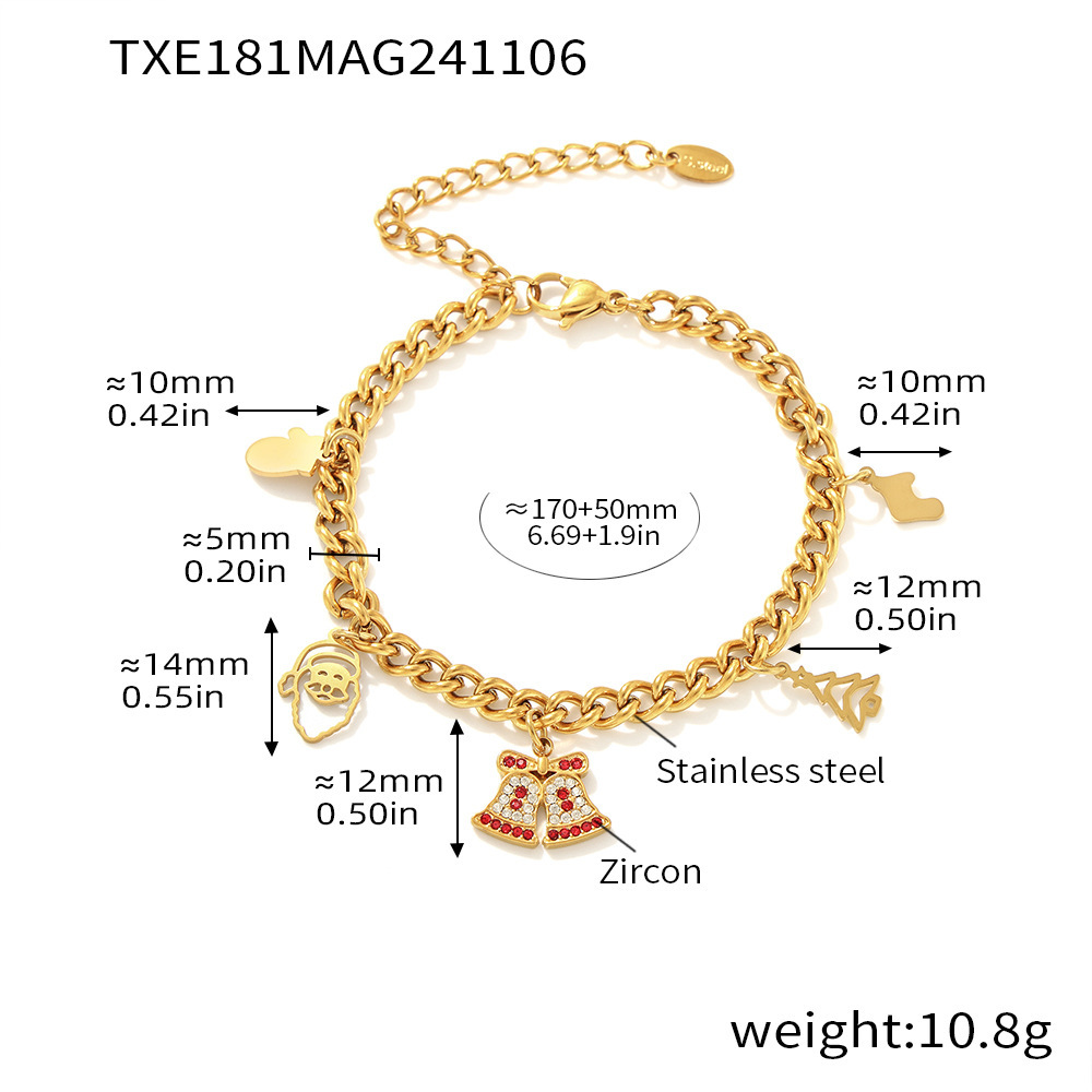 Luxury Stainless Steel Necklace Bracelet and Earring Set for Christmas Gifts