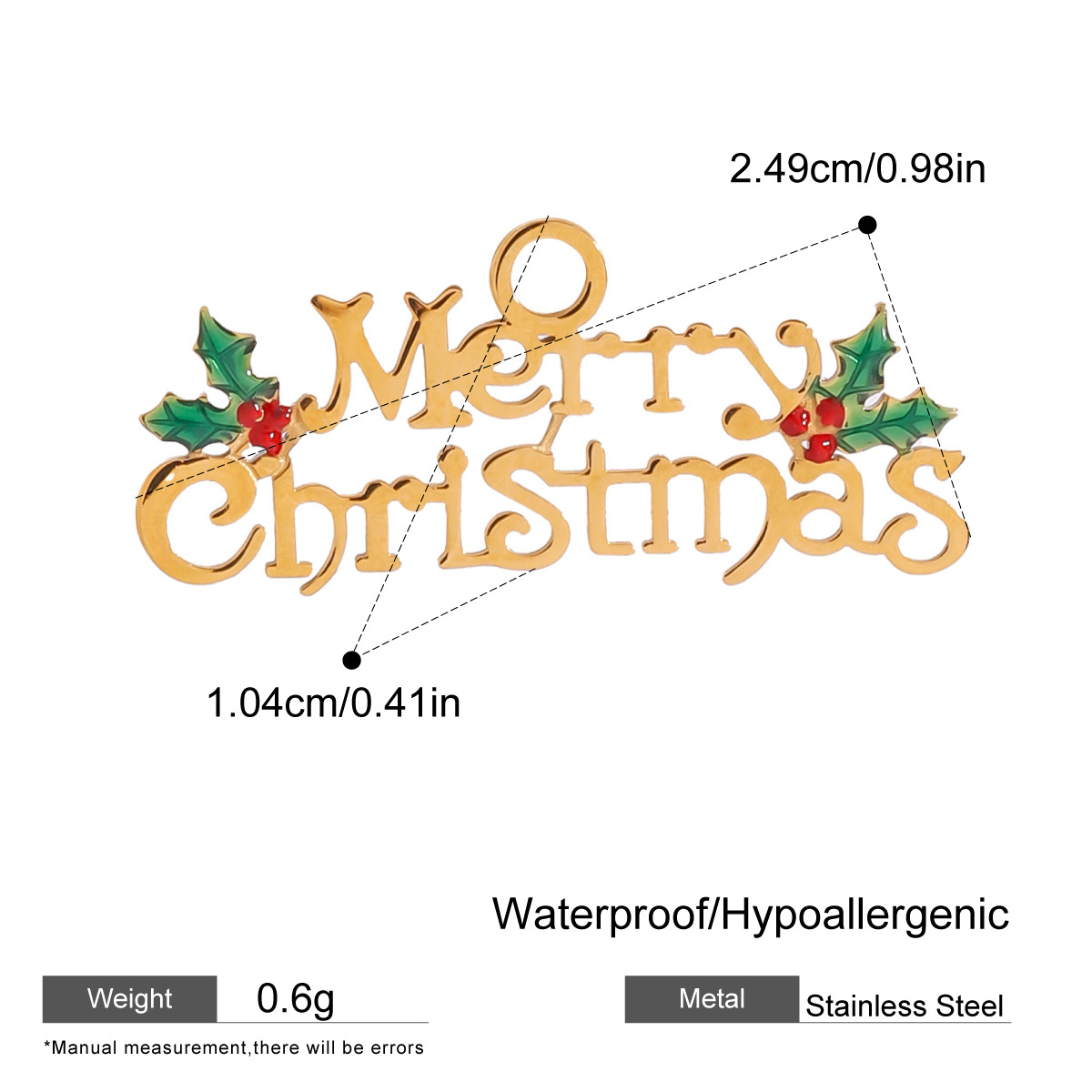 Christmas DIY Stainless Steel Pendant Customizable Necklace and Bracelet