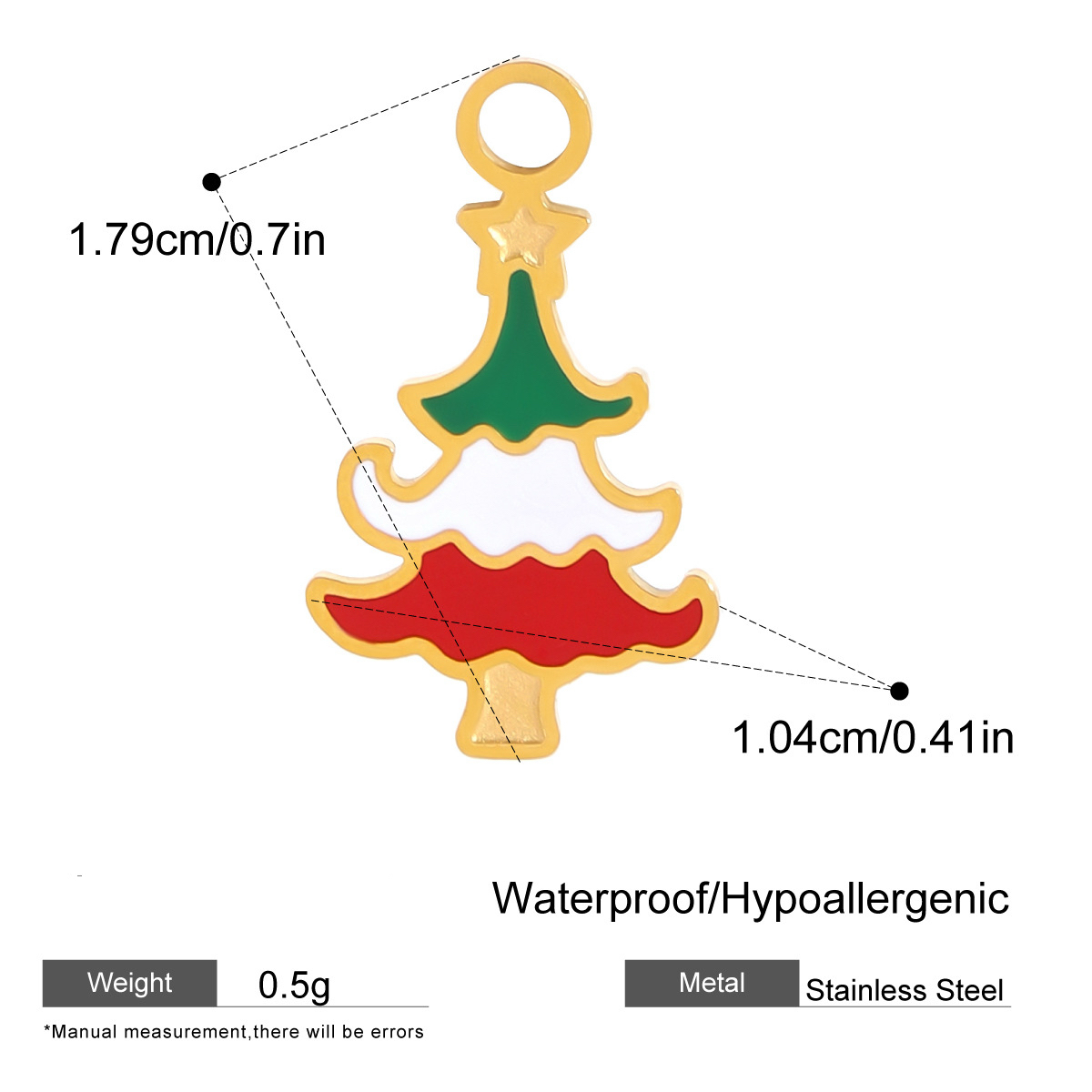Christmas DIY Stainless Steel Pendant Customizable Necklace and Bracelet
