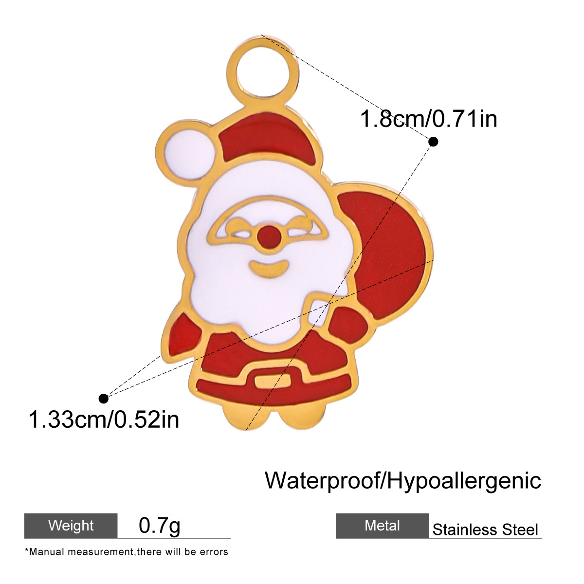 Christmas DIY Stainless Steel Pendant Customizable Necklace and Bracelet