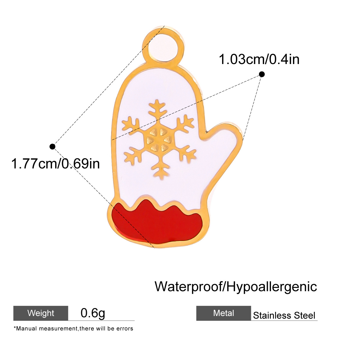 Christmas DIY Stainless Steel Pendant Customizable Necklace and Bracelet