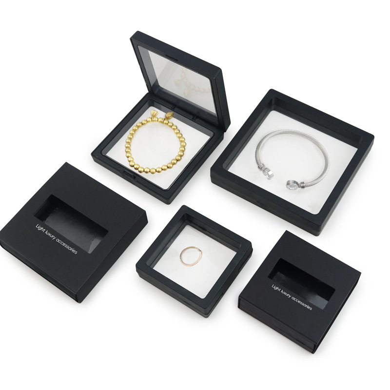 Floating Box PE Film Jewelry Packaging Box for Rings Earrings Necklace and Bracelet