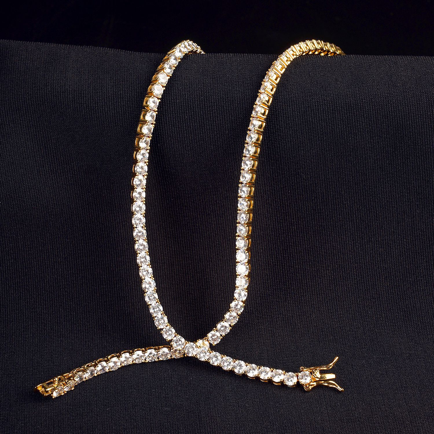 Luxury 925 Sterling Silver Tennis Chain with Zircon Stones Available in 2mm 3mm 4mm 5mm