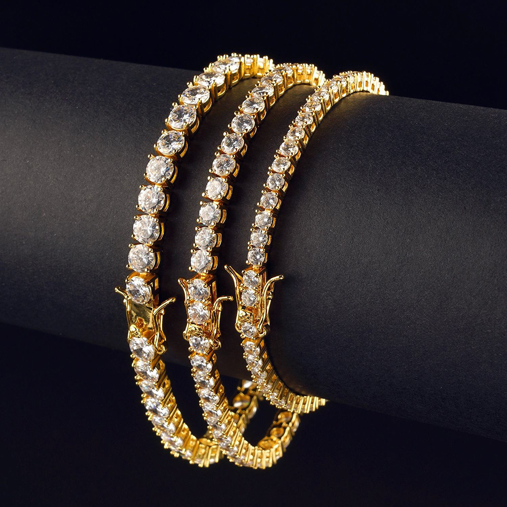 Luxury 925 Sterling Silver Tennis Bracelet with Zircon Stones Available in 2mm 3mm 4mm 5mm