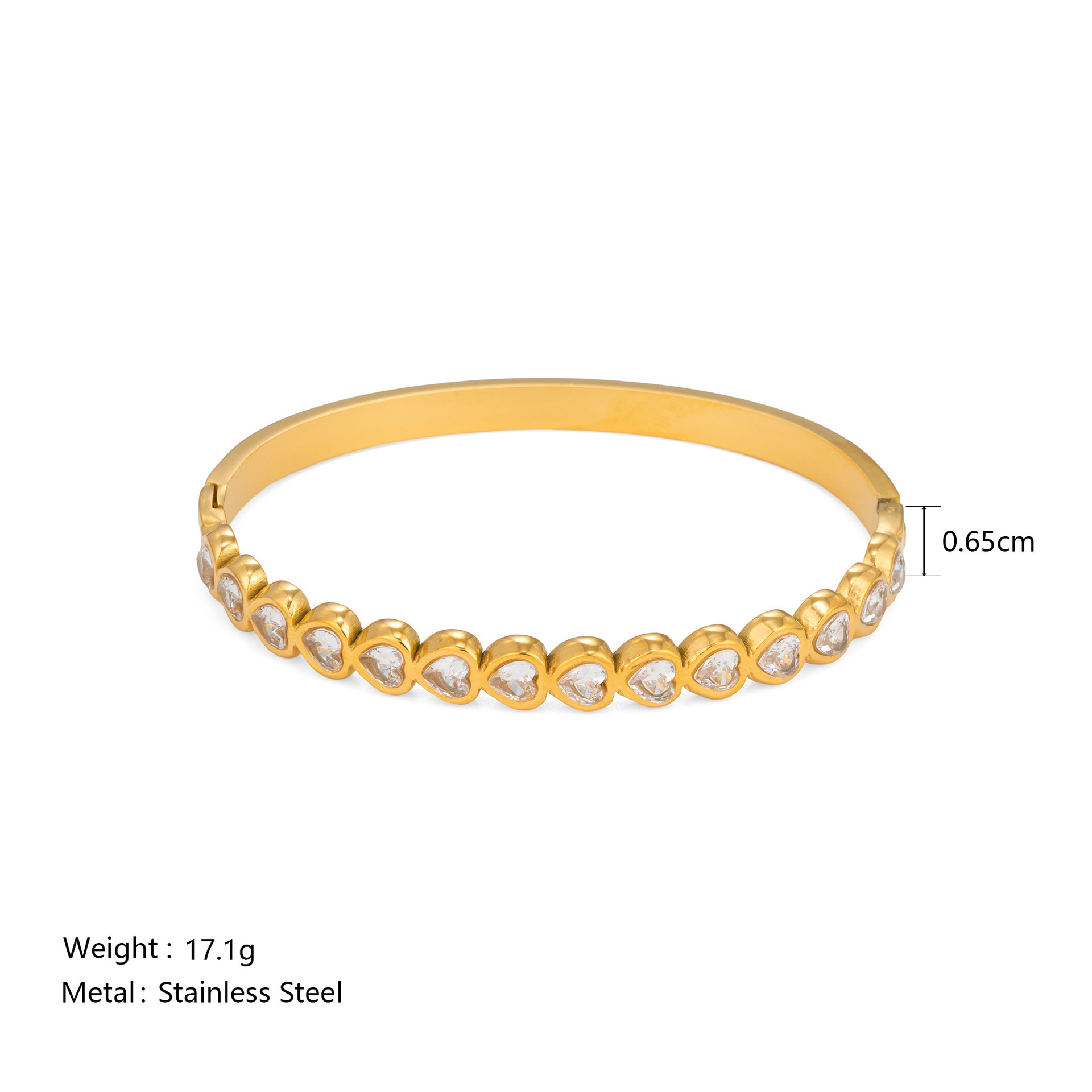 18K Gold Stainless Steel Three Piece Stackable Bracelet Popular Design