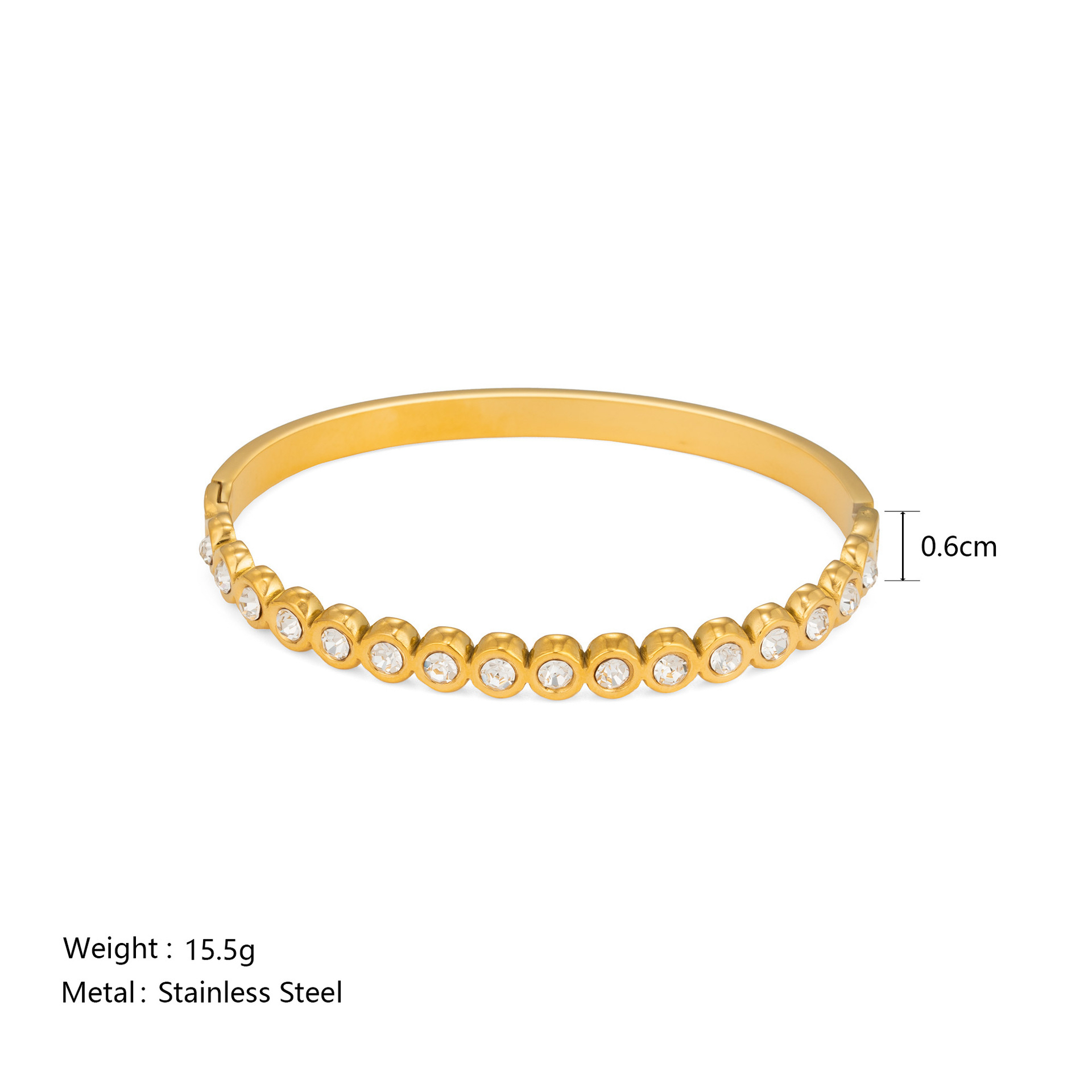18K Gold Stainless Steel Three Piece Stackable Bracelet Popular Design